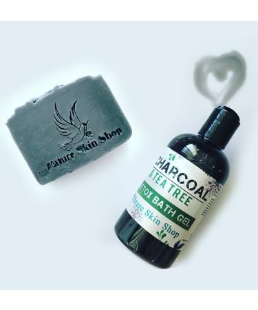 Organic Charcoal & Tea Tree Detox Shower Bath Gel - Sulfate Free | International Shipping - Buy Online on GoSupps.com