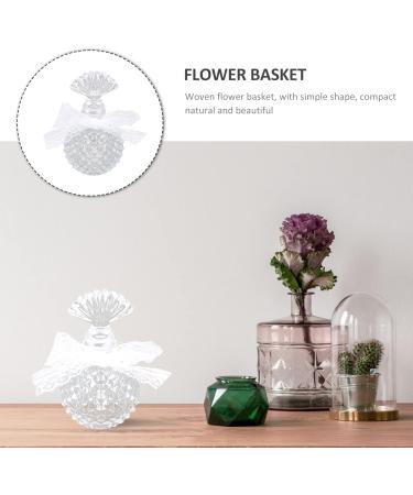 Luxshiny Glass Craft Perfume Bottle with Scallop Shape Lid Perfume Bottle Clear Glass vase Crystal Retro Perfume Container Vintage Embossed Flowers Perfume Bottle - Buy Online on GoSupps.com