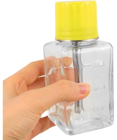 Ipetboom Press-type Glass Bottle 180ml Portable Nail Enhancement Bottle Nail Polish Remover Pump Push Down Liquid Dispenser Glass Storage Container for Makeup Cleansers - Buy Online on GoSupps.com