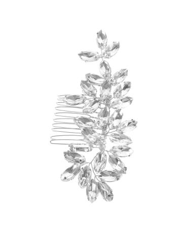 PLAFOPE Crystal Hair Accessories Decorative Hair Side Comb Wedding Hair Side Comb Decorative Hair Comb Wedding Hair Accessories for Brides Wedding Hair Comb for Bridal Rhinestone Hair Comb
