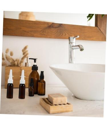 Lurrose 8pcs Round Shoulder Nasal Spray Bottles - Travel Size Toiletries Containers - Pump Sprayer - Brown 12.5X2.5cm - Buy Online on GoSupps.com