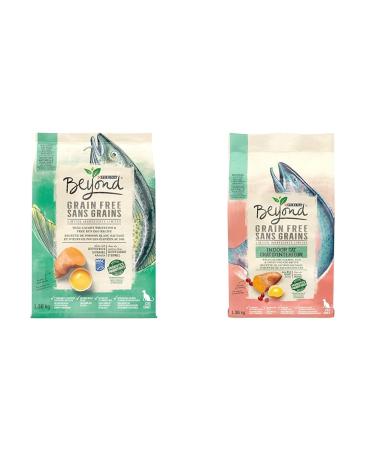 Beyond Grain Free Natural Dry Cat Food Wild-Caught Whitefish & Free Run Egg - 1.36 kg Bag & Grain Free Natural Dry Cat Food Indoor Cat Wild-Caught Salmon & Egg - 1.36 kg Bag