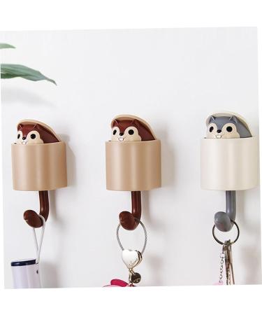 Alipis Coat Rack - Strong Sticky Wall Hook Squirrel Design - Size 1 Brown | International Shipping Available - Buy Online on GoSupps.com