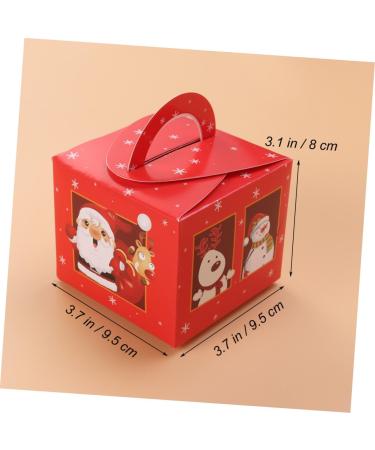 24pcs Box Christmas Party Favor Christmas Cookie Container Christmas Bags Packing Box Candy Box 24pcs Red - Buy Online on GoSupps.com