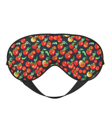 Tomatoes Sleep Mask Double-Sided Eye Mask Soft Adjustable Sleeping Eye Covers for Sleeping Perfect Shading Reduce Eye Edema