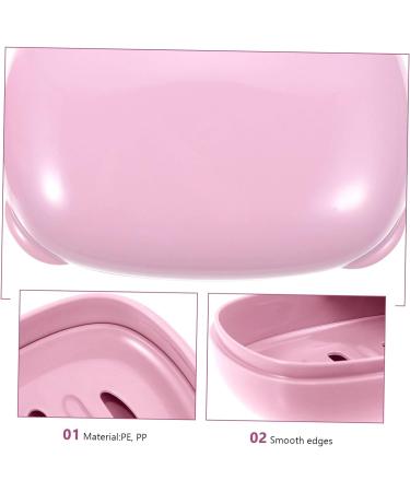 Ciieeo 2pcs Soap Box Soap Holder Case Soap Case with Lid Soap Organizer Shower Sponge Holder Bar Soap Holder Portable Soap Container Soap Bar To Go Accessories Pink Travel Pe Household - Buy Online on GoSupps.com