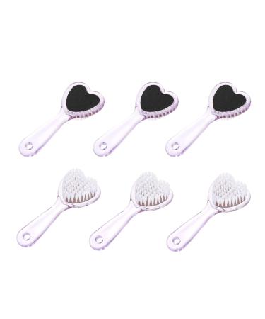 Heart Shaped Foot Scrubber & Callus Remover Kit - 6Pcs Pedicure Tools for Smooth Feet | Dead Skin Exfoliator & Nail Brush - Buy Online on GoSupps.com
