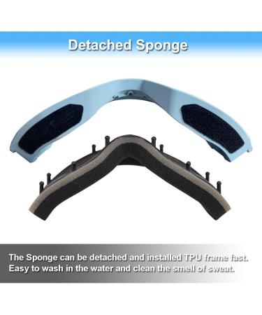 Exp Vision Ski Goggles for Men & Women - OTG Snowboard Glasses with 100% UV Protection | Anti-Nebula Ice Blue - Buy Online on GoSupps.com