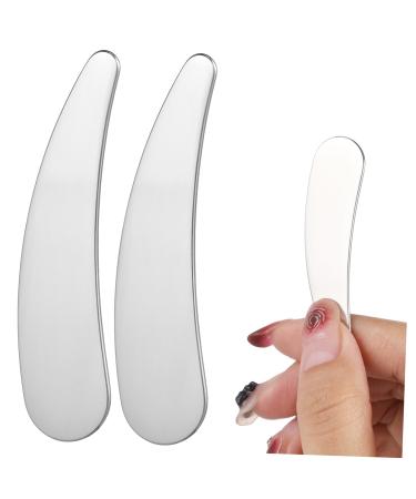 CRILSTYLEO 2pcs Cosmetic Spatula Facial Spatula Skincare Spatula Lotion Spatula Eye Cream Spatula Make up Spatula Tool Lip Balm Spatula Skincare Applicator Makeup Spatula Small Beauty Scoop