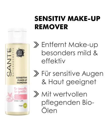 Natural Sensitive Makeup Remover | Sante Bio Vegan Formula for Eyes & Lips | 110ml Waterproof & Gentle for Sensitive Skin - Buy Online on GoSupps.com
