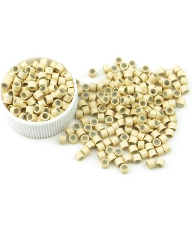 KOCONI 1000 Pcs 4.0mm #13 Light Blond Silicone Lined Micro Rings for Prebond Hair Extensions - Buy Online on GoSupps.com