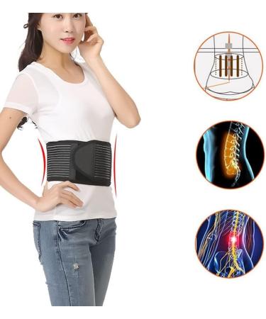 Adjustable Lumbar Support Belt for Lower Back Pain Relief | Self-Warming Magnetic Therapy for Men & Women | Ideal for Herniated Disc & Injuries - Size S - Buy Online on GoSupps.com