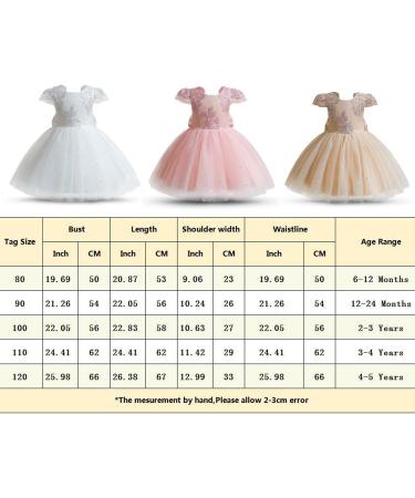 NNJXD Baby Girl Dress Tutu Birthday Party Gown 3-4 Years White - 2007 Collection - Buy Online on GoSupps.com