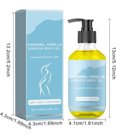 OHCVG Caramel Vanilla Body Oil Moisturizing and Hydrating Body Oil Caramel Vanilla Body Oil Massage Oil Natural Scented Body Oil for All Skin Types - Buy Online on GoSupps.com