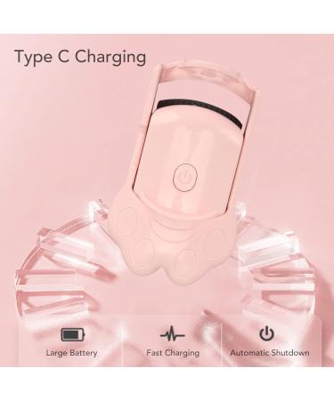 Rechargeable Heated Eyelash Curler - USB 2 Temperature Modes Long Lasting Electric Beauty Tool for Flawless Lashes - Buy Online on GoSupps.com