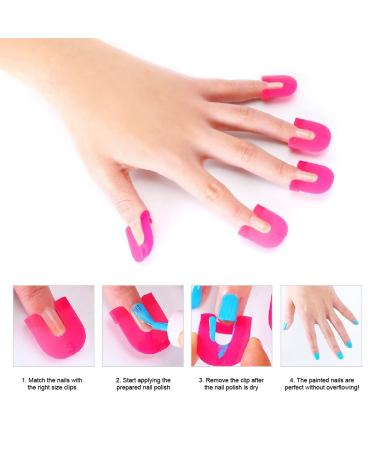26-Piece Nail Polish Template Set with 5 Reusable Nail Protection Shields - Anti-Spill Manicure Tools for Perfect Fingernails | International Shipping Available - Buy Online on GoSupps.com