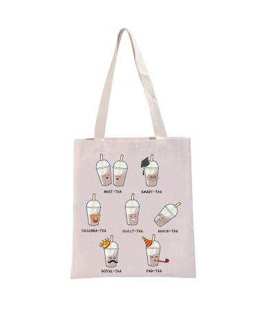 G2TUP Boba Milk Tea Lover Gift Cute Bubble Tea Kawaii Tote Bag Boba G-irl Handbag Drinks Lover Gift Who Loves Boba Bag Bubble Tea Kawaii Tb