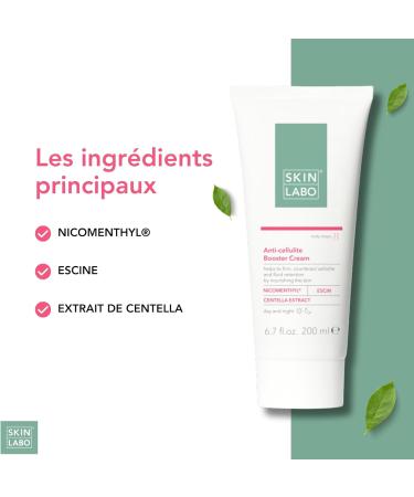 SkinLabo - Anti-Cellulite Contrast Cellulite Contrast Water Retention and Orange Skin Look Booster Cream with Nicomenthyl Escina - 200 ml - Buy Online on GoSupps.com