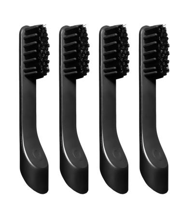 Toothbrush Replacement Heads fit for Quip Electric Toothbrush 4-Pack (Black)