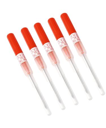 Xiboya textile Pack of 5 Catheter Piercing Needles Tattoo Piercings Tool (14G)
