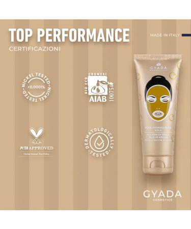  GYADA COSMETICS GYADA COSMETICS Pearl Powder Mask Gold Moisturizes and Repairs Face Mask Anti-Aging and Healing Action Suitable for Dry and Mature Skin with Pearl Powder and Argan Oil 75 ml - Buy Online on GoSupps.com