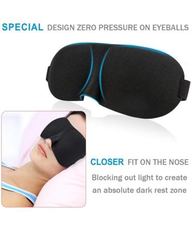 Adjustable 3D Contoured Eye Mask for Sleeping | Light Block, Shift Work, Naps | Night Blindfold Eyeshade for Men and Women | Soft, Full Night's Sleep | Any Color Pink - Buy Online on GoSupps.com