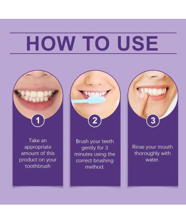 Purple Teeth Whitening Powder Gently Cleans Surfaces Restores Tooth Shine Soothes Gum Discomfort Eliminates Bad Breath and Provides Lasting Freshness(4pcs) - Buy Online on GoSupps.com