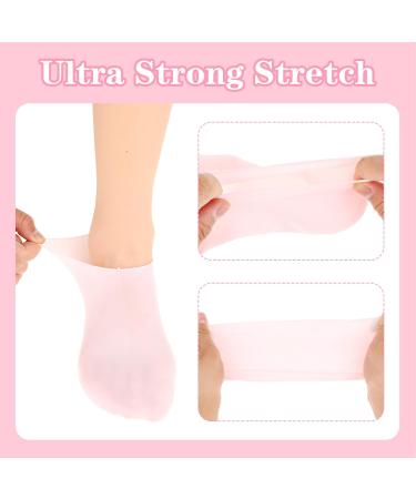 Yolev 2 Pairs Silicone Moisturizing Foot Socks Soft Silicone Socks Anti Slip Gel Spa Socks Women Foot Care Spa Pedicure Silicone Socks for Cracked Heel and Softening Rough Skin Calluses - Buy Online on GoSupps.com