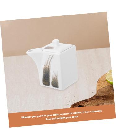 ABOOFAN Ceramic Sauce Vinegar Pot Vinegar Pouring Bottle Vinegar Canister Vintage Soy Sauce Dispenser Dressing Dispenser Bottle Shoyu Soy Sauce Bottle Sauce Jar Ceramics White Mini Oil 9.2X7.5X6CM White - Buy Online on GoSupps.com