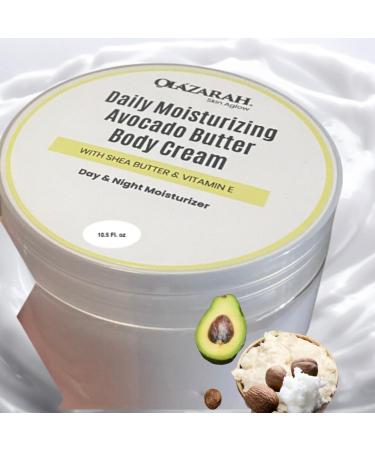 Skin Aglow Daily Moisturizing Avocado Butter Body Cream - Hydrating Shea Butter & Vit. E - Nourishing Skincare for Soft Radiant Skin 10 Fl. oz