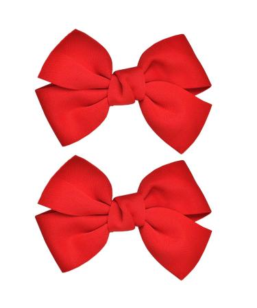 Bow Hair Clips Bowknot Barrette Headband Hairband Christmas Women Girls Kids Headdress Headwear Headpiece Party Decoration Cosplay Costume Hair Bands Cute Handmade Hair Accessories 2 Pack Red 2 Pack Red Style