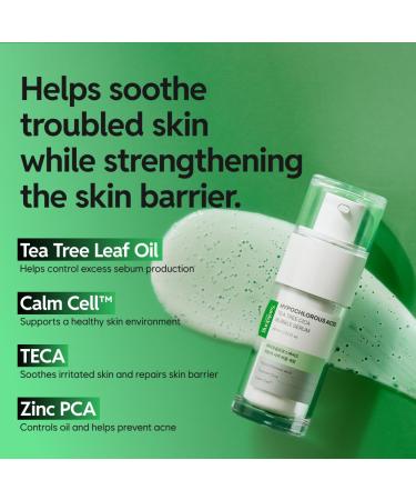 Saekdong Seoul Hypochlorous Acid Tea Tree Cica Bubble Serum Advanced Bubble Trouble Care for Sensitive & Acne-Prone Skin Oil Control & Skin Barrier Support 1.01 fl oz 30ml - Buy Online on GoSupps.com