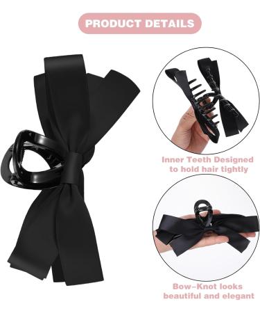 Simarro Hair Bow Clip - Big Bow Knot Ribbon Hair Claw for Women & Girls | Non-Slip Aesthetic Hair Accessory for Party & Wedding - Buy Online on GoSupps.com