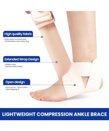 Galvaran Ankle Brace for Men & Women - Ultra Thin Adjustable Compression Support for Plantar Fasciitis Sprains & Tendinitis - One Size Fits All - Buy Online on GoSupps.com
