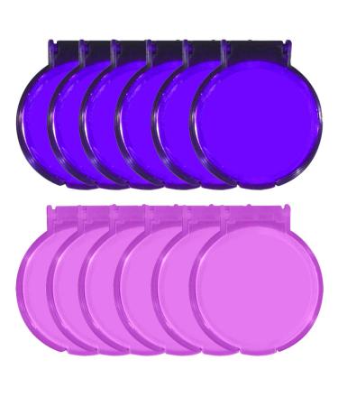 Round Mirror  Portable Versatile Mirror for Every Lady s Bag  Purse or Cosmetic Bag  Great for Crafting Set of 12  Assorted Pink and Purple