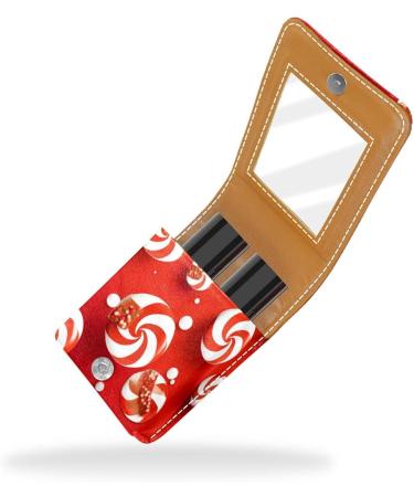 Luxury Leather Lipstick Case with Mirror - Mini Organizer for Lip Gloss & Lipstick - Perfect Christmas Gift | Y310n1ljfn - Buy Online on GoSupps.com