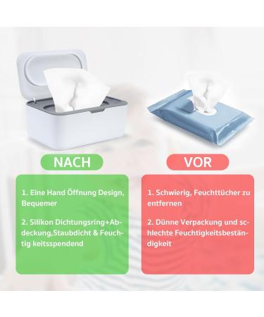 Cheerhom Baby Wet Wipes Storage Box - Beige Moisture Box for Home & Office | 18 x 12.2 x 7cm - Buy Online on GoSupps.com