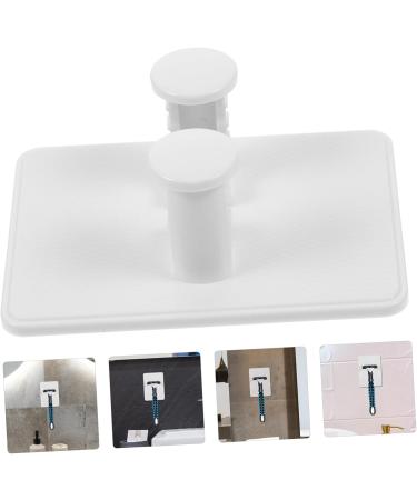 Hootnee 4-Piece Razor Tool Holder Set | Suction Door Hooks & Shaving Stand | White ABS | Ideal for Bathroom Storage - Buy Online on GoSupps.com