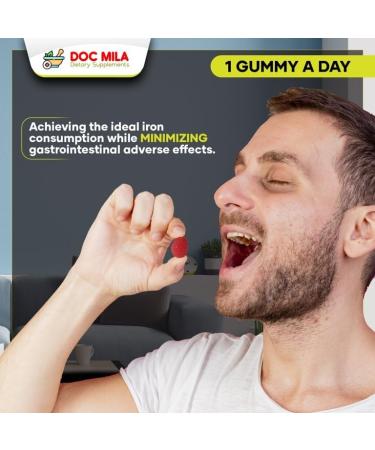 YHN GentleIron 25mg Iron Bisglycinate Gummies with Liposomal VIT C - 60 Servings for Women and Men - Buy Online on GoSupps.com