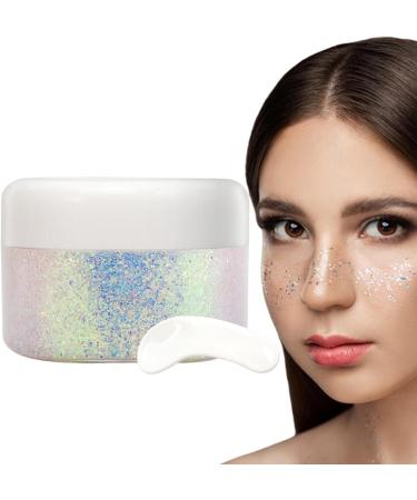 Hair Gel | Hair Gel for Holographic Mermaid - Holographic Sparkling Chunky Mermaid Sequins Makeup Hair Festival Body Face Uaxiu 01# - Buy Online on GoSupps.com
