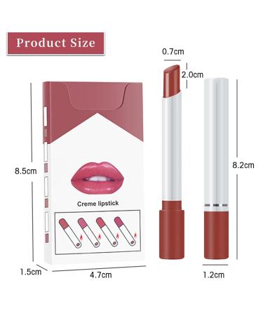 4 Colors Waterproof Matte Lipstick Set - Durable Velvet Lip Gloss | Non-Stick Fade-Resistant Cosmetics - Buy Online on GoSupps.com