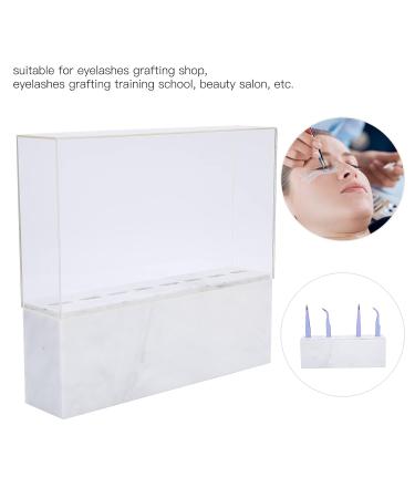 8 Holes Tweezers Holder | Tweezer Display Stand & Storage Rack with Dust Cover for Lash Extensions | Salon & Home Use (White - Buy Online on GoSupps.com