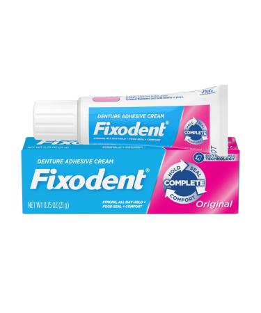 Fixodent Complete Original Denture Adhesive Cream, 0.75 oz 0.75 Ounce (Pack of 1) - Buy Online on GoSupps.com