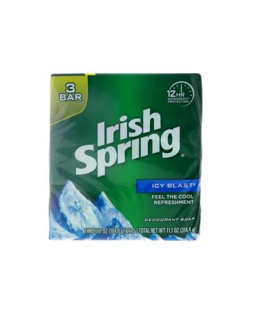 Icyblast Cool Refreshment Deodorant Soap by Irish Spring - 3 Bars & 12 Bars | International Shipping Available - Buy Online on GoSupps.com