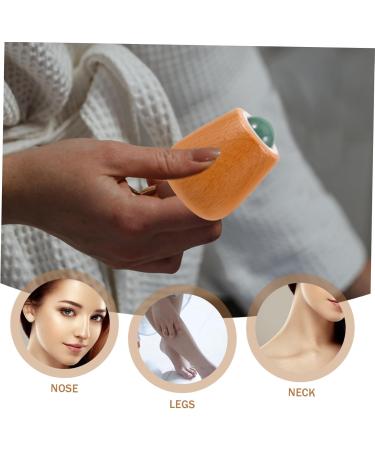 Collbath Jade Roller & Wooden Handle Face Massage Tool - Ultimate Skin Care Accessory for Radiant Glow - Buy Online on GoSupps.com