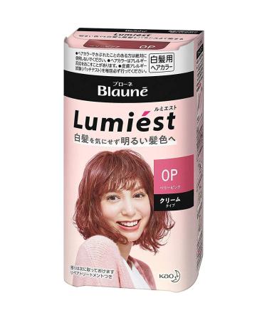 Kao Blaune Lumiest Hair Color For Gray Hair - 0P Berry Pink (Green Tea Set)