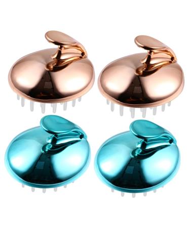 FRCOLOR 4pcs shampoo massage comb cleaning brush taking a bath massage brush shower gel shampoo brush scrubber sports