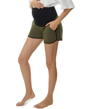 Love2Mi Maternity Tights Leggings, Stretchy Pregnancy Pants for Women, M Black/Green - Buy Online on GoSupps.com