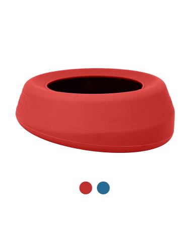 Kurgo Splash-Free Hiking Water Bowl for Dogs For Food or Water on the Go BPA-Free Plastic Holds 710 ml Red - Buy Online on GoSupps.com