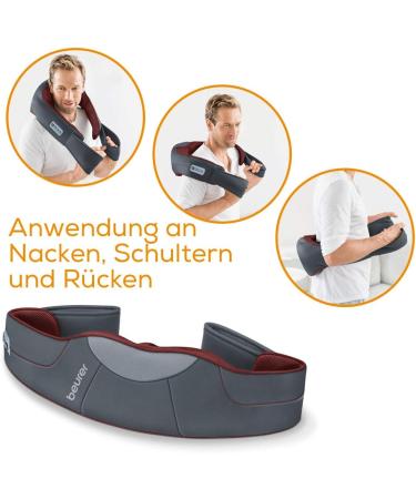 Beurer MG 151 Shiatsu Massage Device - Neck Shoulders & Back Relief with Heat 8 3D Heads & 3 Intensity Levels - Best International Shipping - Buy Online on GoSupps.com